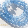 (10b) Cristale fatetate de sticla bleu 6x4 mm