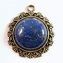 Pandantiv bronz si lapis lazuli - 2427