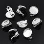 2b Tortite cercei placate argint , clips 16 x 14mm
