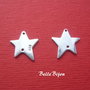 Steluta stilizata din argint 925 rodiat 0.8x11x13 mm