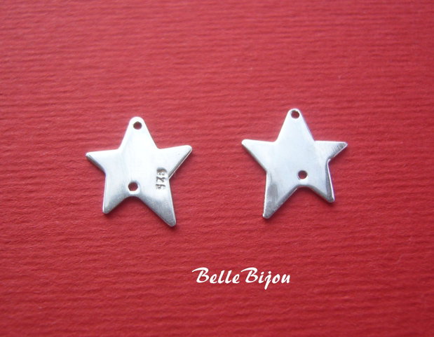 Steluta stilizata din argint 925 rodiat 0.8x11x13 mm