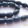 Lapis lazuli bob de orez aprox 6x4 mm