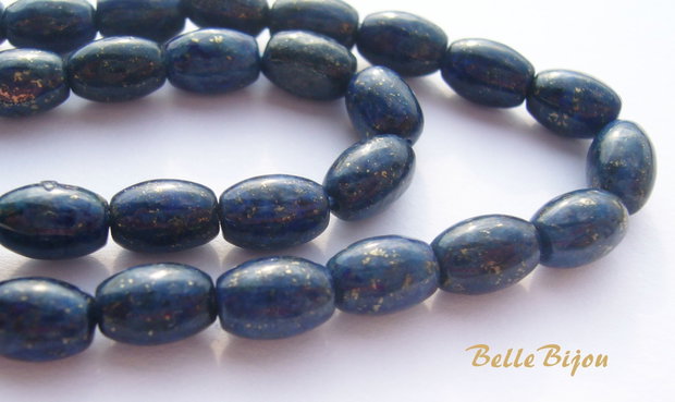 Lapis lazuli bob de orez aprox 6x4 mm