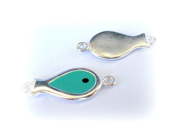 1b Link  '' green fish '' 35 x 15mm