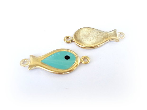1b Link '' green fish '' 35 x 15mm