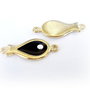 1b Link'' black fish '' 35 x 15mm