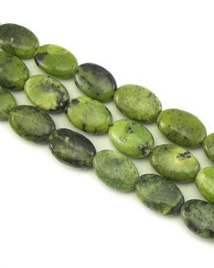 Jad australian, oval plat, 11x8 mm (cod 1-355)