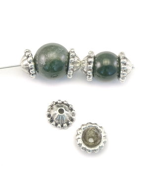 Capacele, finisaj argintiu antichizat, 8 mm (cod 8-52)