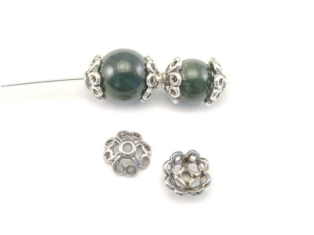Capacele, finisaj argintiu antichizat, 11 mm (cod 8-55)