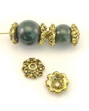 Capacele, finisaj auriu antichizat, 10,5 mm (cod 8-72)
