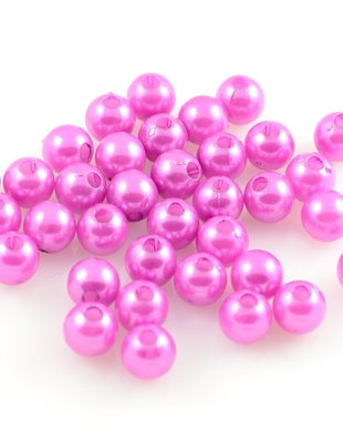 Re11 Margele plastic roz (imitatie perle) 8mm