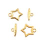 Inchizatoare tip toggle stea, placata cu aur, 17x15 mm + 15x7 mm (cod 13-99)