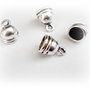 1b Capat snur placat argint 15 x 11mm