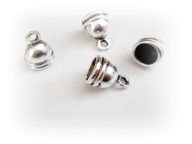 1b Capat snur placat argint 15mm x 11mm