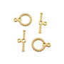 Inchizatoare tip toggle, placata cu aur, 14,5x11 mm + 17x7 mm (cod 13-103)