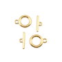 Inchizatoare tip toggle, placata cu aur, 14x11 mm + 13x4,5 mm (cod 13-105)