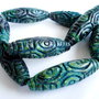 Chrysocolla ovala gravata 15 x 40mm (model 2)