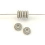 Distantier argintiu antichizat, 5x1 mm - 10 buc (cod 7-111)