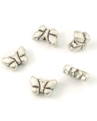 Distantier fluturas, argintiu antichizat, 8x5,5 mm (cod 7-116)