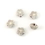 Distantier floare, argintiu antichizat, 7 mm (cod 7-117)