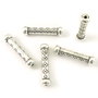 Distantier tubular, argintiu antichizat, 21,5x5 mm (cod 7-128)