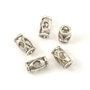 Distantier tubular, argintiu antichizat, 11x6,5 mm (cod 7-129)