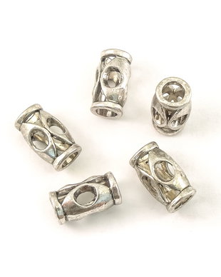 Distantier tubular, argintiu antichizat, 11x6,5 mm (cod 7-129)