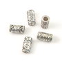 Distantier tubular, argintiu antichizat, 12x6 mm (cod 7-130)