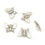 Distantier fluturas, argintiu antichizat, 15,5x12 mm (cod 7-132)
