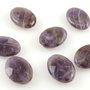 PEAmetist natural fatetat, banuti ovali, 18x13mm