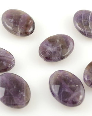 PEAmetist natural fatetat, banuti ovali, 18x13mm