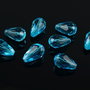 C040 Cristal fatetat, lacrima, 10x16mm, albastru deschis