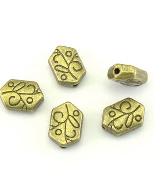 Distantier, finisaj bronz, 11x8 mm (cod 7-140)