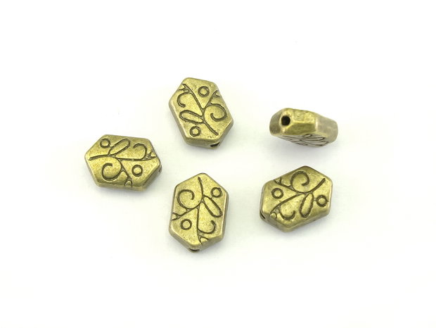 Distantier, finisaj bronz, 11x8 mm (cod 7-140)