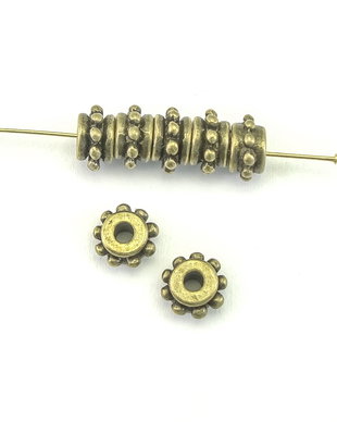 Distantier, finisaj bronz, 7,5x4 mm (cod 7-147)