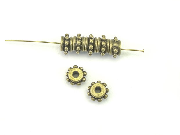 Distantier, finisaj bronz, 7,5x4 mm (cod 7-147)