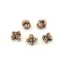 Distantier floare, finisaj cupru antichizat, 5,5x5 mm (cod 7-172)