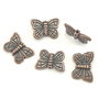 Distantier fluturas, finisaj cupru antichizat, 15x10,5 mm (cod 7-173)