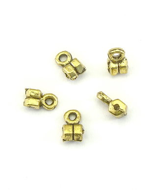 Distantier/agatatoare, finisaj auriu antichizat, 4,5x3,5 mm (cod 7-180)