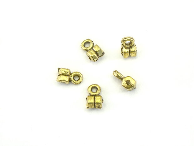 Distantier/agatatoare, finisaj auriu antichizat, 4,5x3,5 mm (cod 7-180)