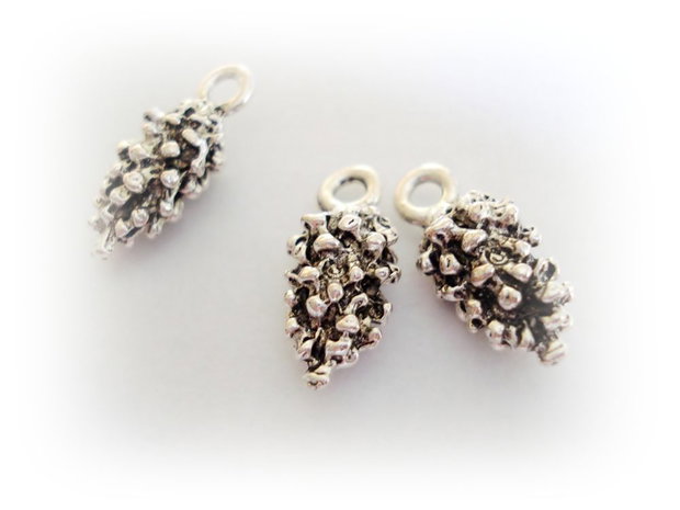 1b Charm placat argint ,ciorchine 18 x 8mm (SRG0 33)
