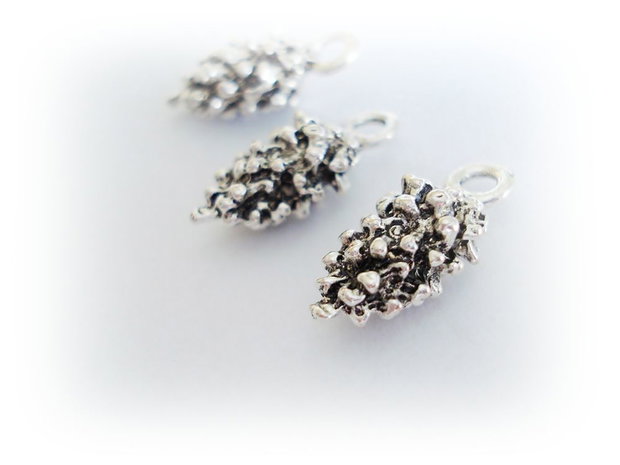 1b Charm placat argint ,ciorchine 18 x 8mm (SRG0 33)