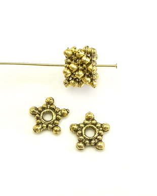 Distantier, finisaj auriu antichizat, 9x2 mm (cod 7-200)