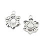 Charm floarea soarelui, placat cu argint, 22x18 mm (cod 9-241)
