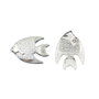 Charm pestisor, placat cu argint, 21x15 mm (cod 9-242)
