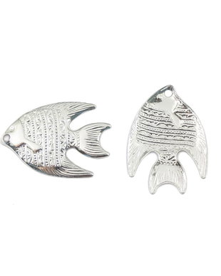 Charm pestisor, placat cu argint, 21x15 mm (cod 9-242)