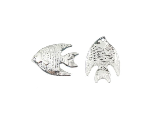 Charm pestisor, placat cu argint, 21x15 mm (cod 9-242)