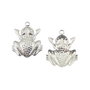 Charm broscuta, placat cu argint, 22x18 mm (cod 9-243)