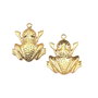 Charm broscuta, placat cu aur, 22x18 mm (cod 9-244)