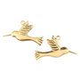 Charm colibri, placat cu aur, 25x19 mm (cod 9-9)